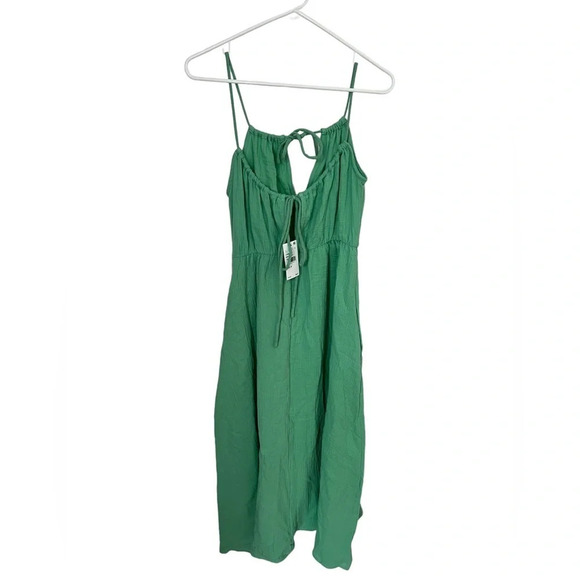 Lush Cotton Mint Midi Dress M NTW - Picture 2 of 4